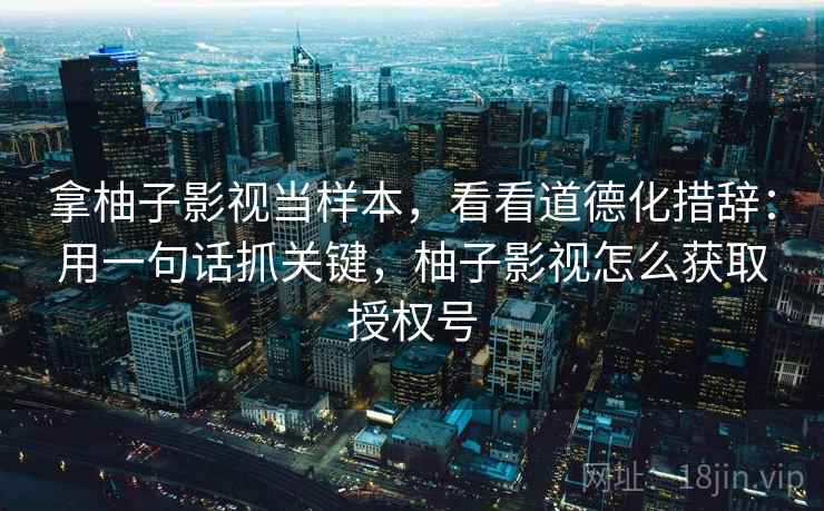 拿柚子影视当样本，看看道德化措辞：用一句话抓关键，柚子影视怎么获取授权号